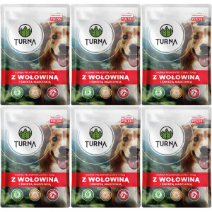 TURNA s hovězím – mokré krmivo pro psy – 6x100g