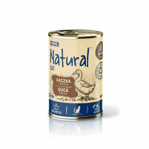NATURAL Kachna s játry - mokré krmivo pro kočky - 400g