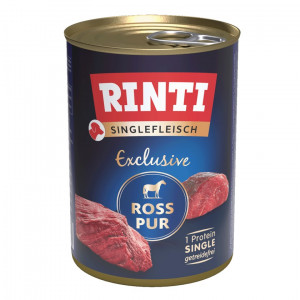 RINTI Singlefleisch Exclusive Horse - vlhké krmivo pro psy - 400g