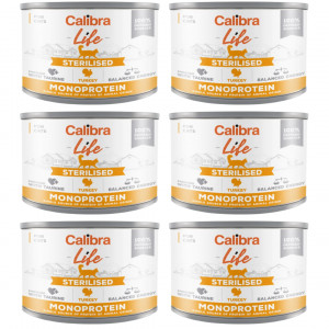 CALIBRA Cat Life Sterilised Turkey - mokré krmivo pro kočky - 6x200g