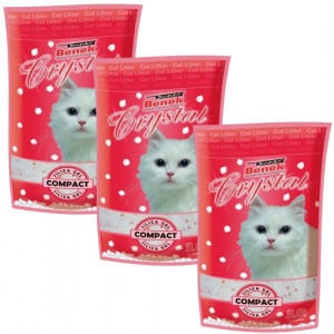 CERTECH Super Benek Crystal Compact – nehrudkující stelivo pro kočky – 3x3,8l