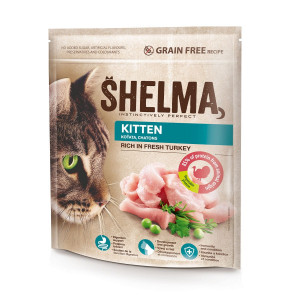 SHELMA Kitten Rich in turkey - suché krmivo pro kočky - 750g