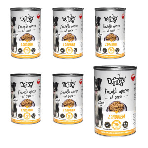 TUF TUF Meaty chunks with poultry - vlhké krmivo pro psy - 6x1250g