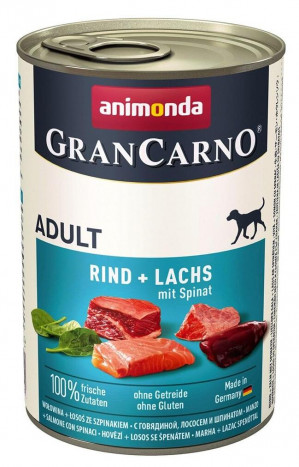 ANIMONDA GranCarno Adult Salmon and spinach - mokré krmivo pro psy - 400g