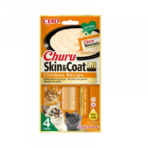 INABA Churu Skin&Coat Chicken Recipe - pamlsek pro kočky - 4x14g