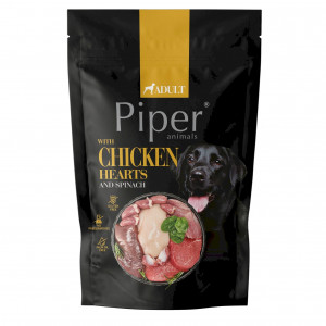 PIPER ANIMALS with chicken hearts and spinach - vlhké krmivo pro psy - 500g