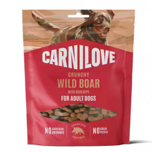 CARNILOVE Crunchy Wild boar with rosehips - pamlsek pro psa - 200g