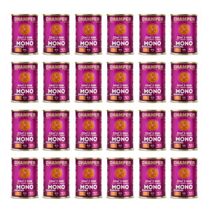 CHAMPER Coat & Skin monoproteinové hovězí – mokré krmivo pro psa – 24×400 g