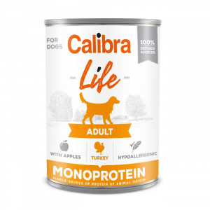 CALIBRA Dog Life Adult Turkey with apples - vlhké krmivo pro psy - 400g