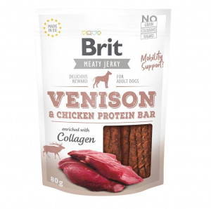 BRIT Meaty Jerky Venison & Chicken Protein bar - pochoutka pro psy - 200 g