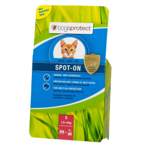 BOGAR Bogaprotect® Spot-on S - kapky proti blechám a klíšťatům pro kočky – 3x0,7 ml