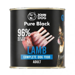 JOHN DOG Pure Black Lamb - vlhké krmivo pro psy - 800g