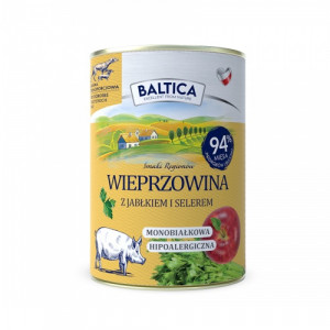 BALTICA Smaki regionów Pork with apple - vlhké krmivo pro psy - 400g
