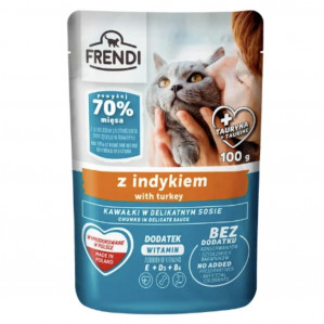 FRENDI Krůta v omáčce - mokré krmivo pro kočky - 100g