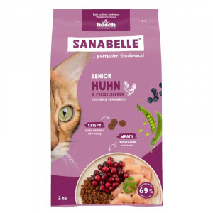 BOSCH Sanabelle Senior chicken & cranberries - suché krmivo pro kočky - 2kg