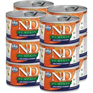 FARMINA N&D Puppy Lamb&Pumpkin&Blueberry - mokré krmivo pro psy - 12x140 g