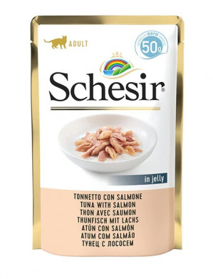 SCHESIR in jelly Tuna with salmon - mokré krmivo pro kočky - 50 g