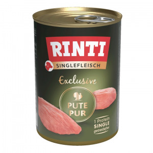 RINTI Singlefleisch Exclusive Turkey - vlhké krmivo pro psy - 400g
