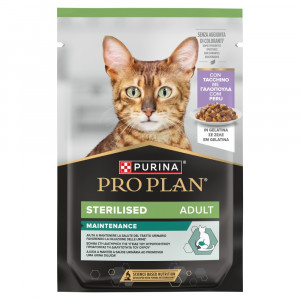 PURINA Pro Plan Sterilised Adult Maintenance Turkey in jelly - mokré krmivo pro kočky - 85g