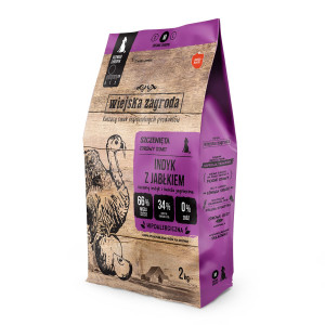 WIEJSKA ZAGRODA Turkey with apple M Puppy - suché krmivo pro psy - 2kg