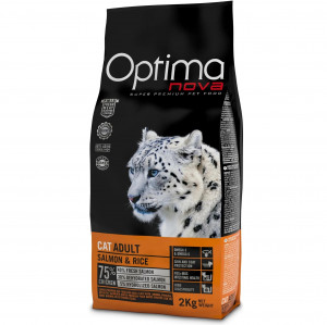 OPTIMANOVA Cat Adult Sterilised Losos a Rýže - suché krmivo pro kočky - 2kg