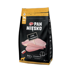 PAN MIĘSKO Turkey with pheasant S - suché krmivo pro psy - 3kg