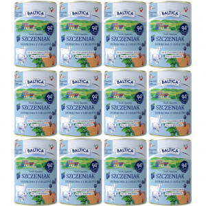 BALTICA Chutě regionů Štěně Jehněčí s telecím - mokré krmivo pro psy - 12x400g
