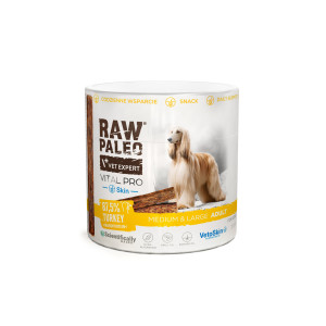 VETEXPERT Raw Paleo Vital Pro Skin & Coat Turkey Medium Large Mono - pamlsek pro psa - 100g