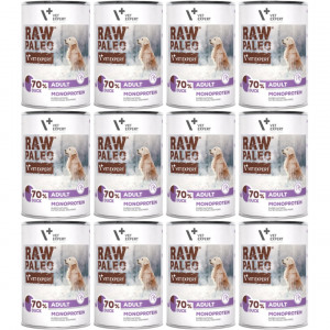 VETEXPERT Raw Paleo Adult Mono Kachna - vlhké krmivo pro psy - 12x400g