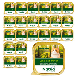 NATUA Country Hovězí – mokré krmivo pro kočky – 24x100g