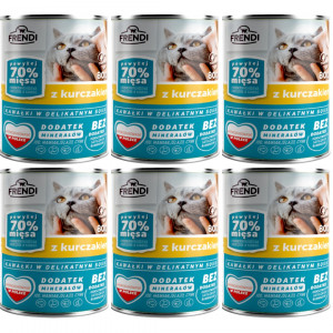 FRENDI Kousky v omáčce s kuřetem - mokré krmivo pro kočky - 6x800g