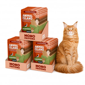 ANIMAL ISLAND Mono Křepelka - mokré krmivo pro kočky - 30x100g