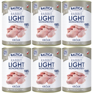 BALTICA Nutraceutic Mono Light Králík s prebiotiky - mokré krmivo pro psa - 6x400g
