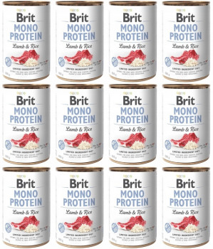 BRIT Mono Protein Lamb & Rice - vlhké krmivo pro psy - 12x400g