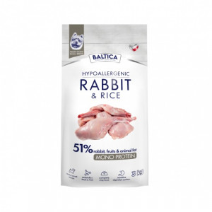 BALTICA Nutraceutic Hypoallergenic S Rabbit with rice - suché krmivo pro psy - 3kg