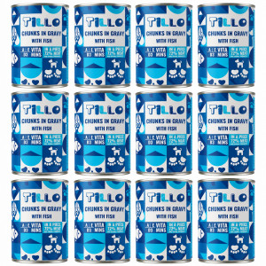TILLO Kousky v omáčce s rybou - mokré krmivo pro psy - 12x415g