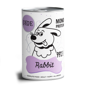 PAKA ZWIERZAKA Pepe Rabbit - vlhké krmivo pro psy - 400g