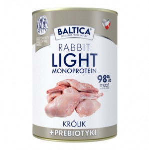 BALTICA Nutraceutic Monoprotein Light Rabbit with prebiotics - vlhké krmivo pro psy - 400g