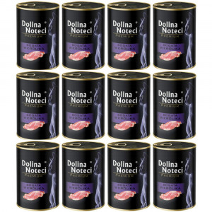 DOLINA NOTECI Premium Bohatá na králíka – mokré krmivo pro kočky – 12×400 g