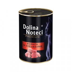 Dolina Noteci Premium bohaté na telecí maso - mokré krmivo pro kočky - 400g 
