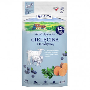 BALTICA Smaki regionów Small breeds Veal with lamb - suché krmivo pro psy - 3kg