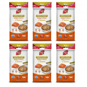 FARMINA N&D Quinoa Cat Skin & Coat Cream with Salmon box mono – pamlsek pro kočku – 6x(4x15g)
