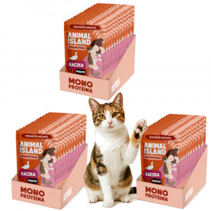 ANIMAL ISLAND Mono Kachna - mokré krmivo pro kočky - 30x100 g