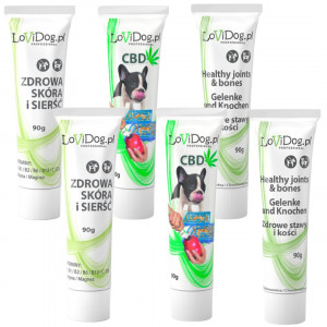 LOVIDOG Funkční pasta MIX – pamlsek pro psa – 6x90g