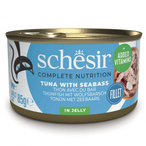 SCHESIR in jelly Tuna with sea bass - mokré krmivo pro kočky - 85 g