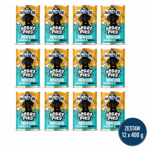 DOBRÝ PES Junior Telecí s kachnou – mokré krmivo pro psy – 12x400g