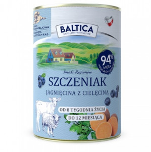 BALTICA Smaki regionów Puppy Lamb with veal - vlhké krmivo pro psy - 400g
