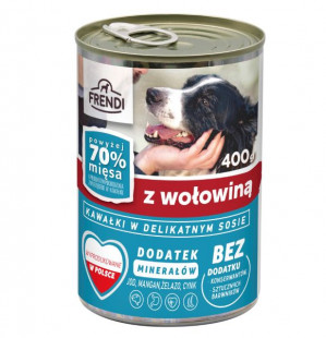 FRENDI with Beef chunks in delicate sauce - mokré krmivo pro psy - 400g