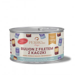 PERRO PERROland Soups Broth with duck fillet Mono - pamlsek pro psy a kočky - 140 g