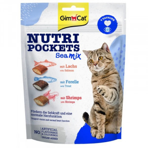 GIMCAT Nutri Pockets Sea mix – pamlsek pro kočku – 150g